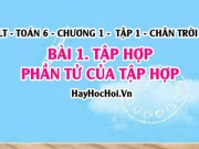 Tập hợp, Phần tử của tập hợp, các kí hiệu tập hợp và cách cho tập hợp? Toán 6 chân trời Tập 1 chương 1 Bài 1